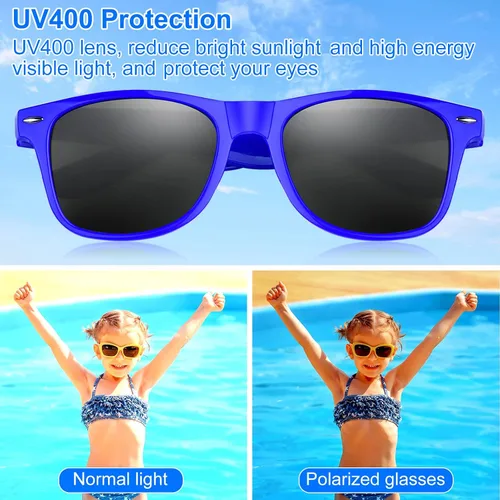 Miniatura 4 de MIAHART Gafas de sol de fiesta para niños, gafas de colores neón a granel para verano, playa, piscina, fiesta, carnaval, premios de fiesta
