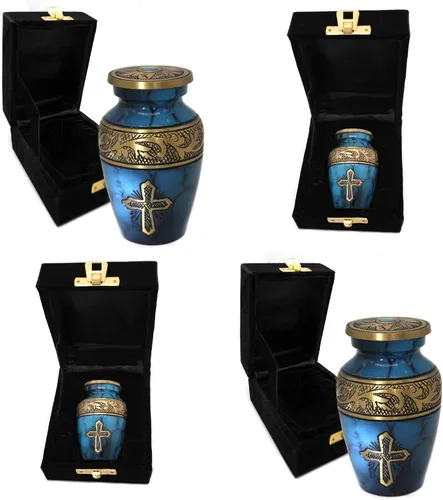 Miniatura 28 de Aurora Borealis Urna de cremación para cenizas para adultos, hombres y mujeres, Urnas de cremación personalizadas para cenizas humanas, urnas