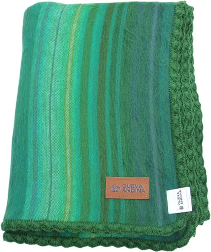 Miniatura 10 de Manta de lana de alpaca - Hermosa y cálida, 80 x 60 pulgadas, ultra suave, hipoalergénica y transpirable. (aceituna)