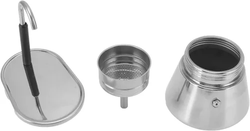 Miniatura 8 de GOWENIC Cafetera italiana de acero inoxidable, olla portátil de gran capacidad, 101 a 16.9 fl oz