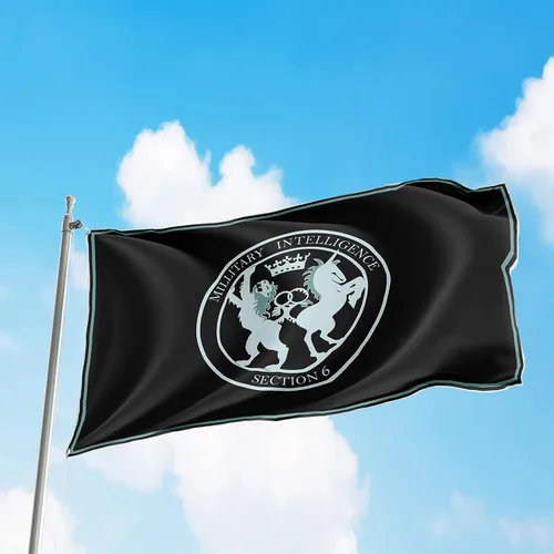 Miniatura 2 de Bandera del Servicio Secreto de Inteligencia (SIS) – Muestra tu apoyo, bandera MI6 de agencia de inteligencia de color vívido de doble costura