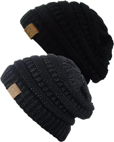 Miniatura 63 de Gorro a la moda de tejido suave abultado, cálido y elástico de C.C