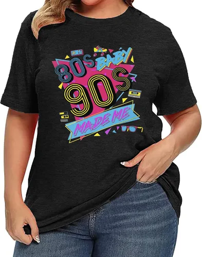 Miniatura 2 de Camisa Made Me de los años 80 Baby 90 para mujer, tallas grandes, trajes de los años 90, camisetas retro de los años 80