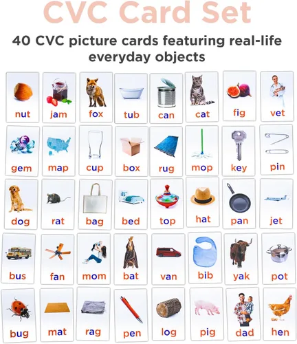 Miniatura 2 de Letras de Espuma Magnéticas para Niños - Kit de Letras Alfabéticas para el Aula 284 Piezas con Tarjetas CVC - Imanes de Tablero ABC Montessori