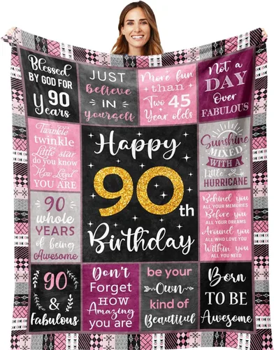 Miniatura 13 de Amonee-YL Regalos de 70 cumpleaños para mujeres, regalos para mujer de 70 años, mantas de regalo de cumpleaños de 70 50"X60", mejores regalos