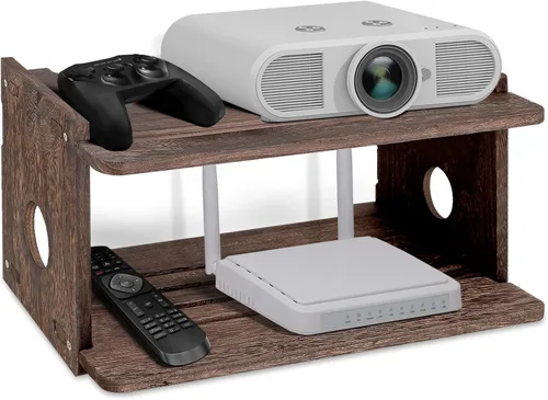 Miniatura 7 de Estantes flotantes para proyector, estante de montaje en pared PlayStation, soporte de TV, enrutador WiFi, caja de almacenamiento para módem