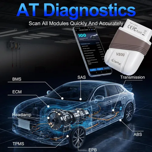 Miniatura 6 de Carpiano OBD2 escáner Bluetooth, herramienta de diagnóstico de todo sistema asistida por IA para iOS y Android, herramienta de diagnóstico