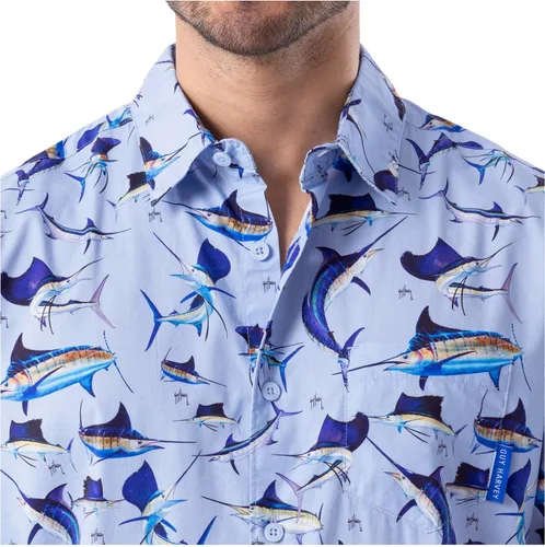 Miniatura 3 de Guy Harvey Camisa tejida de manga corta estampada para hombre