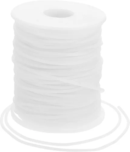 Miniatura 2 de EXCEART 1 rollo de cuerda de goma hueca de tubo hueco cordón kit para llavero cuerda de cuentas pulseras de la amistad joyería DIY cuerda elástica