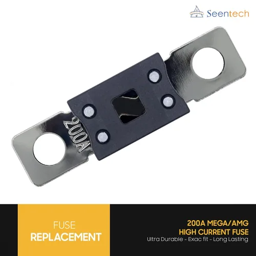 Miniatura 2 de Seentech MEGA/AMG 200A Fusible de alta corriente – Fusible automotriz atornillado para automóviles, camiones, autobuses, caravanas, vehículos