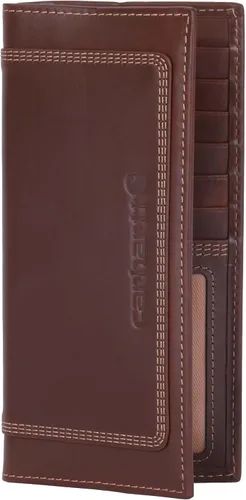 Miniatura 13 de Carhartt Carteras, billetera y portapasaporte para hombre, duradera billetera plegable, disponible en cuero y lona
