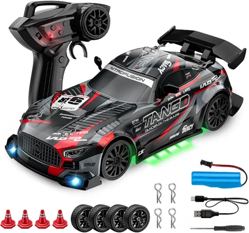 Miniatura 9 de Coche RC Drift para Coche de Juguete Eléctrico Juguetes de Coches de Carreras de Hobby con Controlador, 1:24 4WD Alta Velocidad Coches RC Drift