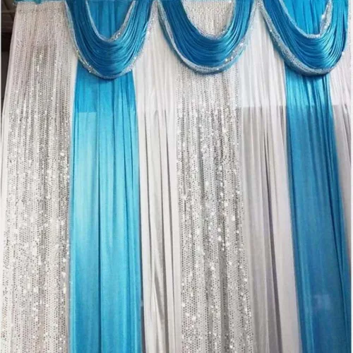 Miniatura 4 de Cortinas profesionales de gasa transparente para telón de fondo de boda, kit de tubo y cortina de 10 pies para escenario, cabina de fotos, teatro