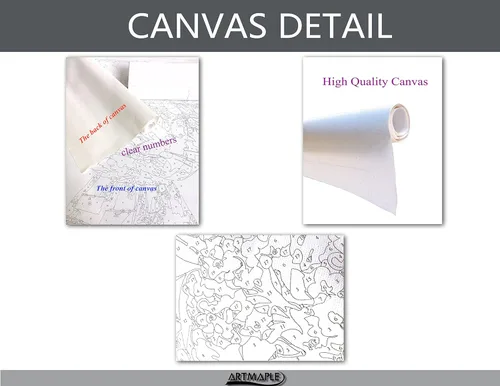 Miniatura 7 de Artmaple Pintura por números para adultos principiantes, opción de regalo ideal para cumpleaños o cualquier festival, kit de pintura acrílica