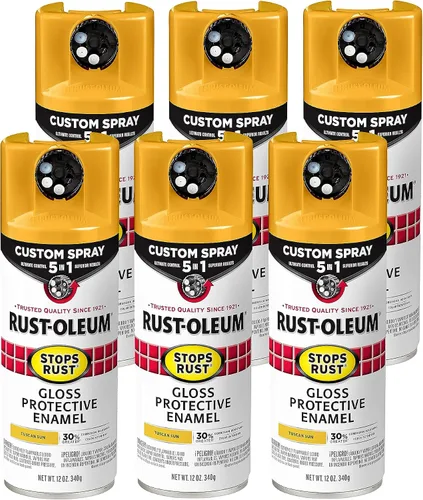 Miniatura 99 de Rust-Oleum 376855 - Pintura en aerosol antióxido personalizada 5 en 1, 12 onzas, color negro mate, (paquete de 1)