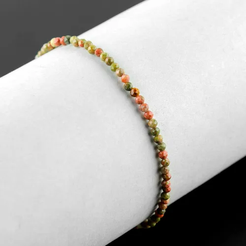 Miniatura 43 de Gempires - Pulseras de cuentas de piedras preciosas hechas a mano, ligeras, de cristal, para uso diario, hipoalergénicas, de 8 pulgadas, chapadas