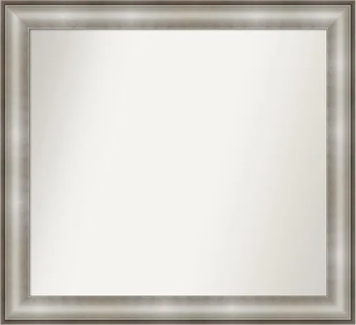 Miniatura 259 de Amanti Art Espejo de baño plateado para sobre fregadero, 28 x 47 pulgadas, espejo rectangular de plata imperial, marco de madera tradicional de gran