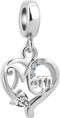 LovelyCharms Amor mamá madre corazón encanto colgante cuentas para pulsera europea