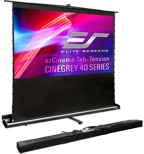 Miniatura 17 de Elite Screens ezCinema 2 pantalla de proyección, 84 pulgadas 16:9, manual de piso con extracción de tijera, portátil para oficina en casa, aula