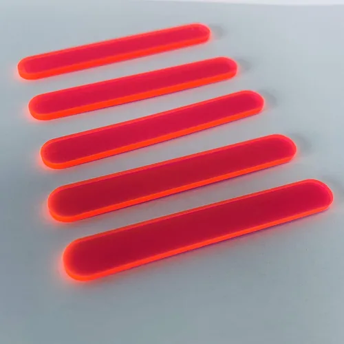 Miniatura 6 de 50 piezas de palitos de paleta acrílica de neón para helados, caramelos, manzanas (verde neón)