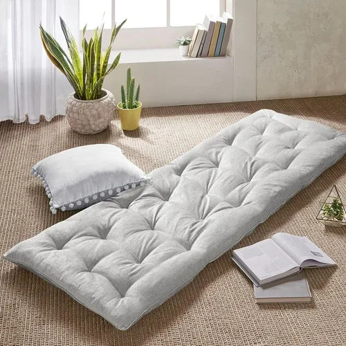 Miniatura 8 de Intelligent Design Edelia Almohada plegable de chenilla de poliéster ligera para el suelo, cojín capitonado para sentarse para meditación