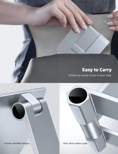 Miniatura 6 de Soporte Lamicall ajustable para teléfono, para escritorio Plateado (sliver)