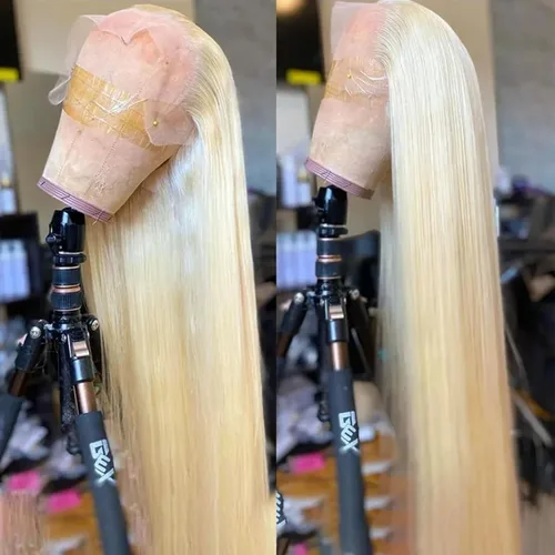 Miniatura 38 de ANDRIA Pelucas de encaje frontal de 13 x 4 pulgadas, densidad del 200 %, peluca frontal de encaje prearrancada, pelucas sin pegamento, pelucas