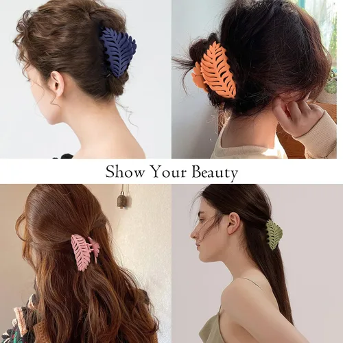 Miniatura 5 de AMCAMI Pinzas para el cabello para mujer, 3.7 pulgadas, antideslizantes, grandes, fuertes, pinzas de sujeción para cabello grueso, pinzas