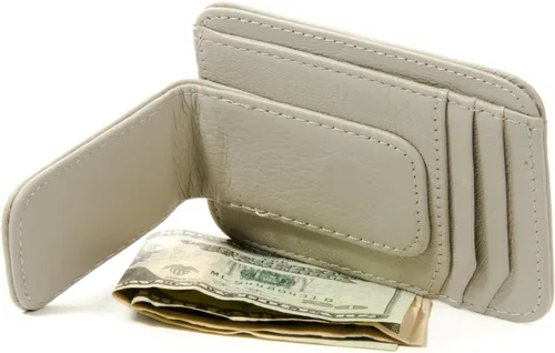 Miniatura 6 de Goson Cartera de cuero con clip para dinero para hombre, billetera de bolsillo frontal, tarjetero de crédito, cartera minimalista delgada