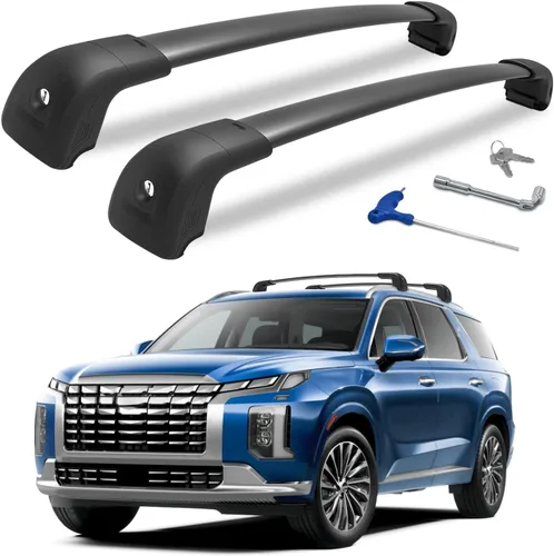 Barras transversales para techo de 136 kg compatibles con Hyundai Palisade 2019-2025 SE SEL XRT Limited Calligraphy, portaequipajes con cerradura,