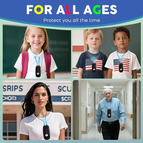 Miniatura 4 de Purificador de aire portátil, collar purificador de aire personal, mini ionizador de aire portátil elimina Pm2.5, polen, humo, polvo