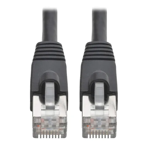Tripp Lite Cable Ethernet Cat6a 10G, cable de conexión de red STP moldeado sin enganches (RJ45 M/M), negro, 35 pies/34.8 ft, garantía del fabricante