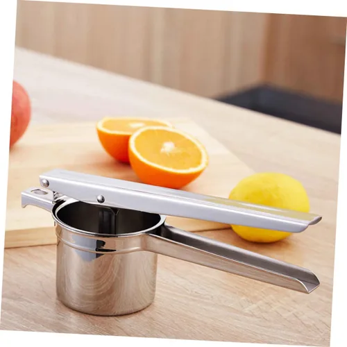 Miniatura 3 de Cabilock Exprimidor manual de limón de acero inoxidable con mango largo para apretar sin esfuerzo y fácil limpieza para chefs caseros y cocinas