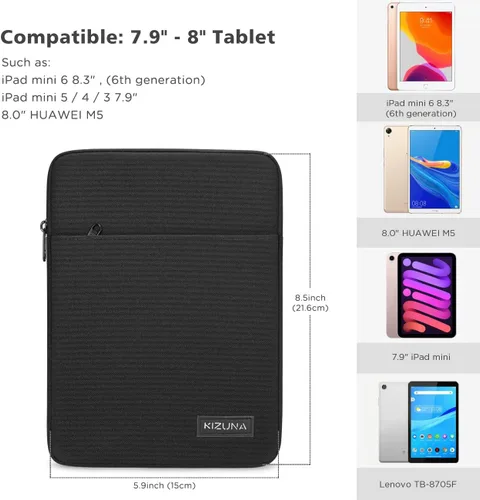 Miniatura 7 de KIZUNA Funda para tableta de 8 pulgadas, a prueba de golpes, resistente al agua, para tableta de 7.9 pulgadas/iPad mini 4 3 2/Samsung Galaxy Tab A