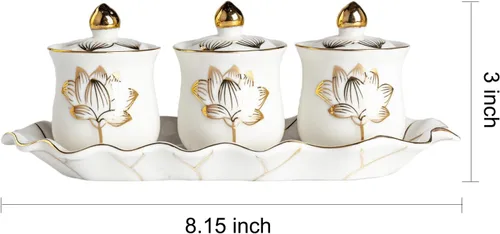 Miniatura 4 de Houlu Juego de 3 tazas de altar, taza de cerámica para ofrenda de agua bendita, taza de adoración budista tibetana (blanco)