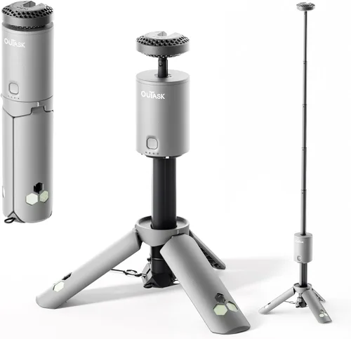 Linterna de camping telescópica Outask, linterna magnética plegable con batería de 12000mAh, linternas impermeables IPX6/IPX7 telescópicas, lámpara
