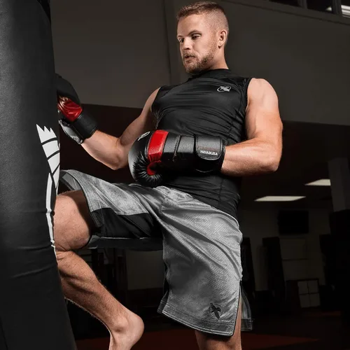 Miniatura 6 de Hayabusa Pantalones cortos Hexagonales para ejercitarse y practicar MMA. Gris