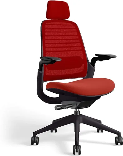Miniatura 10 de Steelcase Silla de oficina serie 1 con reposacabezas, marco de grafito, regaliz Cogent Connect