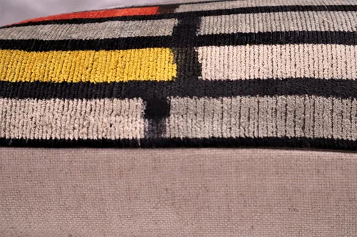 Miniatura 9 de Canvello Cojín decorativo de terciopelo hecho a mano, 16 x 24 pulgadas, inserto de plumas de plumón de alta calidad, patrón geométrico moderno