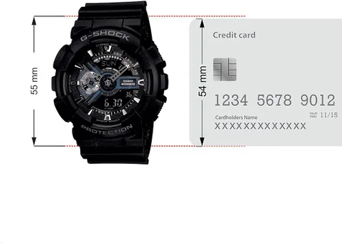 Miniatura 4 de Casio G-Shock Ana-digi World Time Reloj para hombre con esfera negra #GA110-1B, Negro
