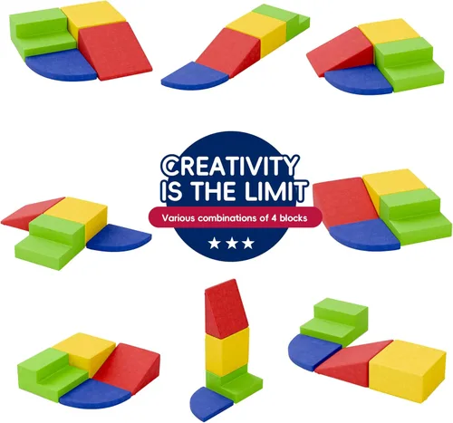 Miniatura 3 de TOLEAD Bloques Grandes de Escalada para Bebés 4 piezas Juguetes de Escalada para Niños Pequeños - Equipo de Gimnasio de Juego de Espuma Suave