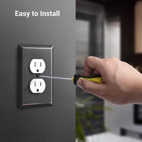 Miniatura 4 de DEWENWILS Placa de pared de salida dúplex, placas de pared de metal para toma de corriente, cubierta de interruptor de bronce envejecido, paquete