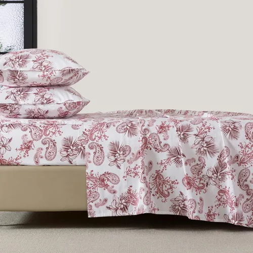 Miniatura 73 de FADFAY Juego de sábanas de rosas blancas, ropa de cama vintage floral de rosas, ropa de cama estilo rústico, 100% algodón egipcio percal, 800 hilos