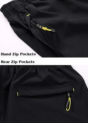 Miniatura 4 de MAGNIVIT Pantalones cortos de senderismo 34 para hombre, por debajo de la rodilla, de secado rápido, para trabajo al aire libre, con bolsillos