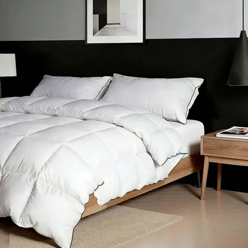 Edredón de plumón de ganso tamaño King extra grande, inserto de duvet de 100% ganso blanco natural premium, potencia de relleno de 800+, funda 100%