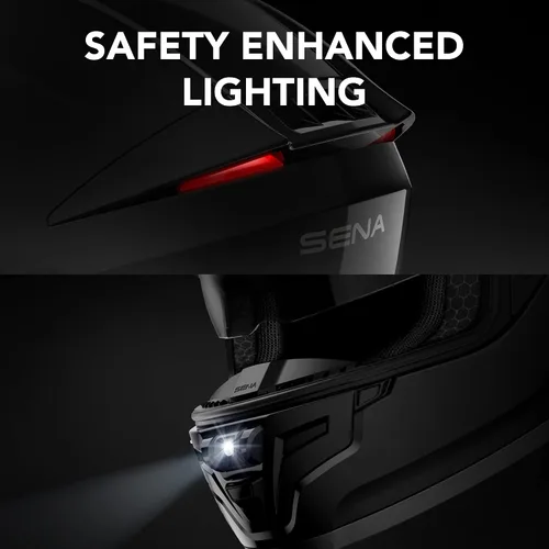 Miniatura 3 de Casco inteligente integral para motocicleta Sena Phantom y ANC con comunicaciones integradas, iluminación LED y sonido de segunda