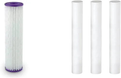 Aquasana EQ-PFC.35 - Sistemas de filtro de agua para toda la casa, 1 unidad (paquete de 1), color blanco y EQ-303-20 de 20 pulgadas, paquete de 3