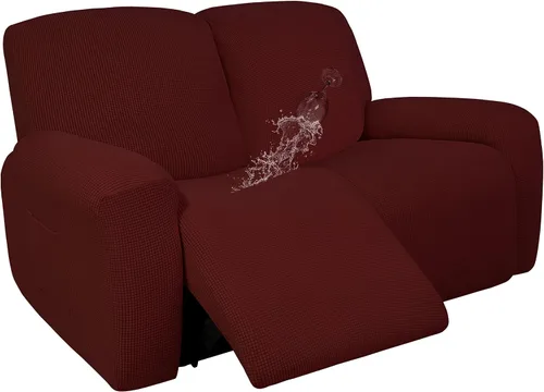 Miniatura 15 de Easy-Going - Funda 100 % impermeable doble para sofá reclinable, diseño jacquard, en 1 pieza, a prueba de derrames, para niños, mascotas, perros
