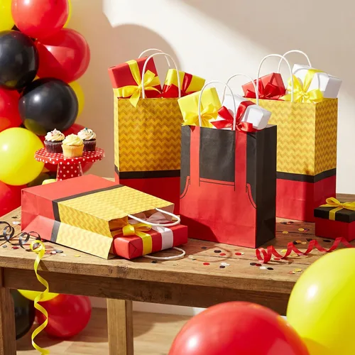 Miniatura 4 de Gersoniel 16 bolsas de fiesta de ratón, suministros de papel, bolsas de dulces de chocolate para galletas y dulces, suministros de decoración