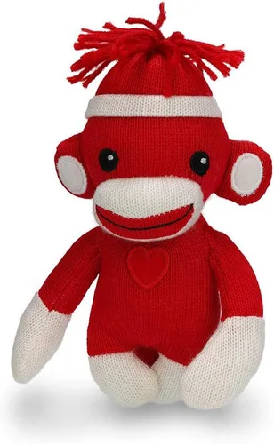 Miniatura 5 de Plushland Adorable Mono de Calcetines, El Original y Tradicional Juguete de Animal de Peluche Tejido a Mano, Regalo de Marioneta de Muñeca Bebé